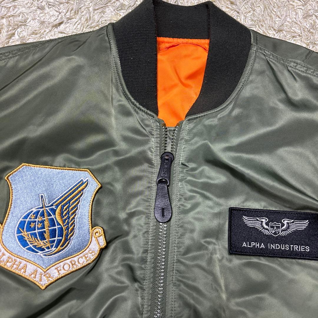 大きいサイズ 3L アルファインダストリーズ MA-1 中綿 フライトジャケット