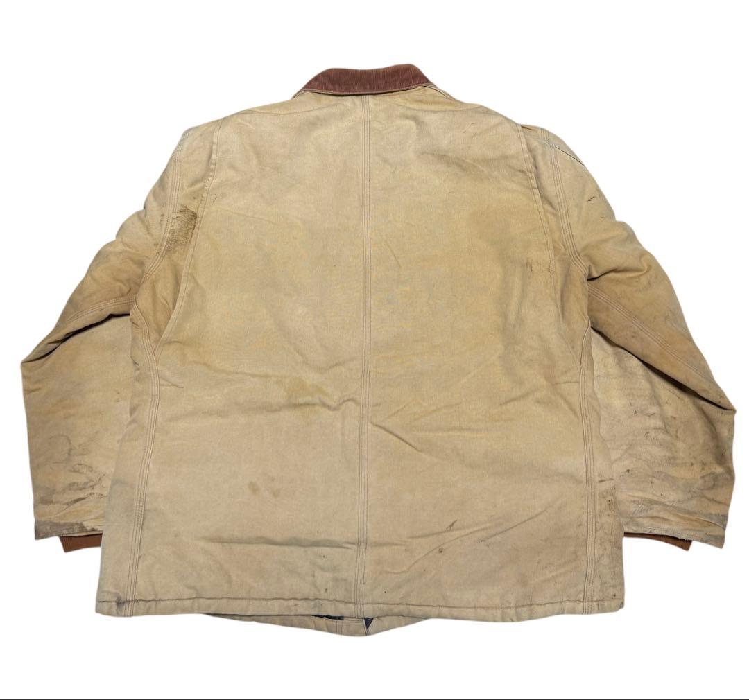 90s 企業ロゴ 襤褸 Carhartt トラディショナルジャケット