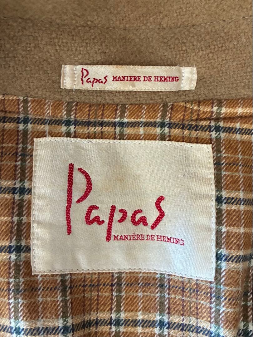 【PAPAS】ウール ロングダッフルコート