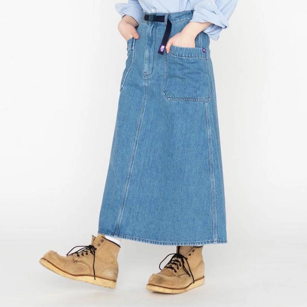 美品✨ザ・ノースフェイス パープルレーベル デニムスカート