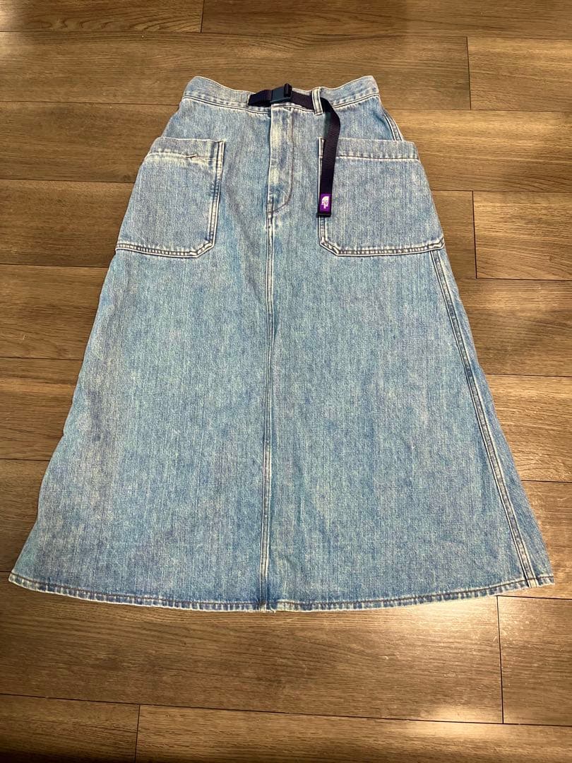 美品✨ザ・ノースフェイス パープルレーベル デニムスカート
