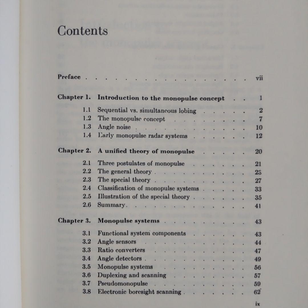 洋書 Introduction to Monopulse Radar Library