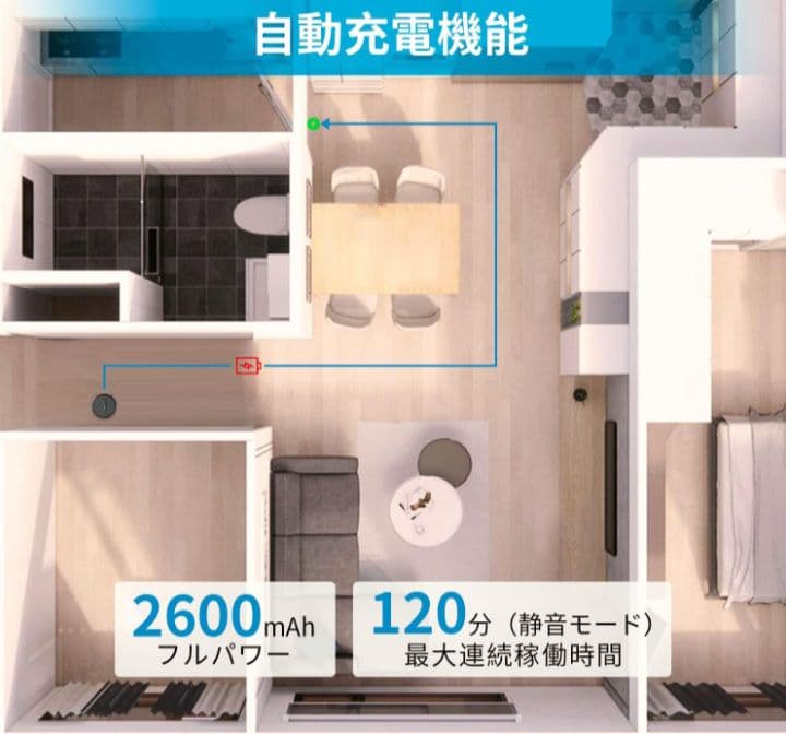 AIRROBO P20 ロボット掃除機 強力吸引 静音 WiFi App対応