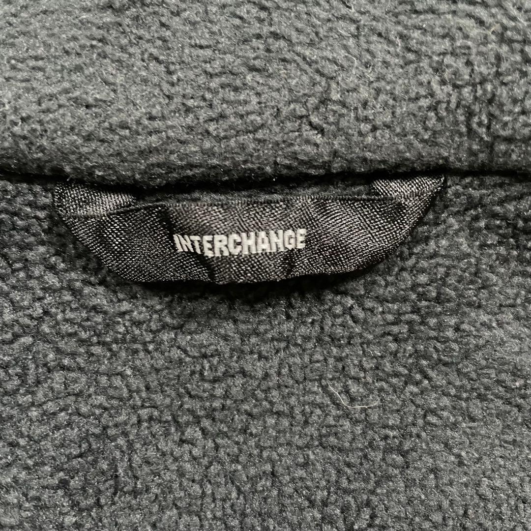 Columbia INTERCHANGE肉厚フリース黒ラグラン 防寒ドローコード