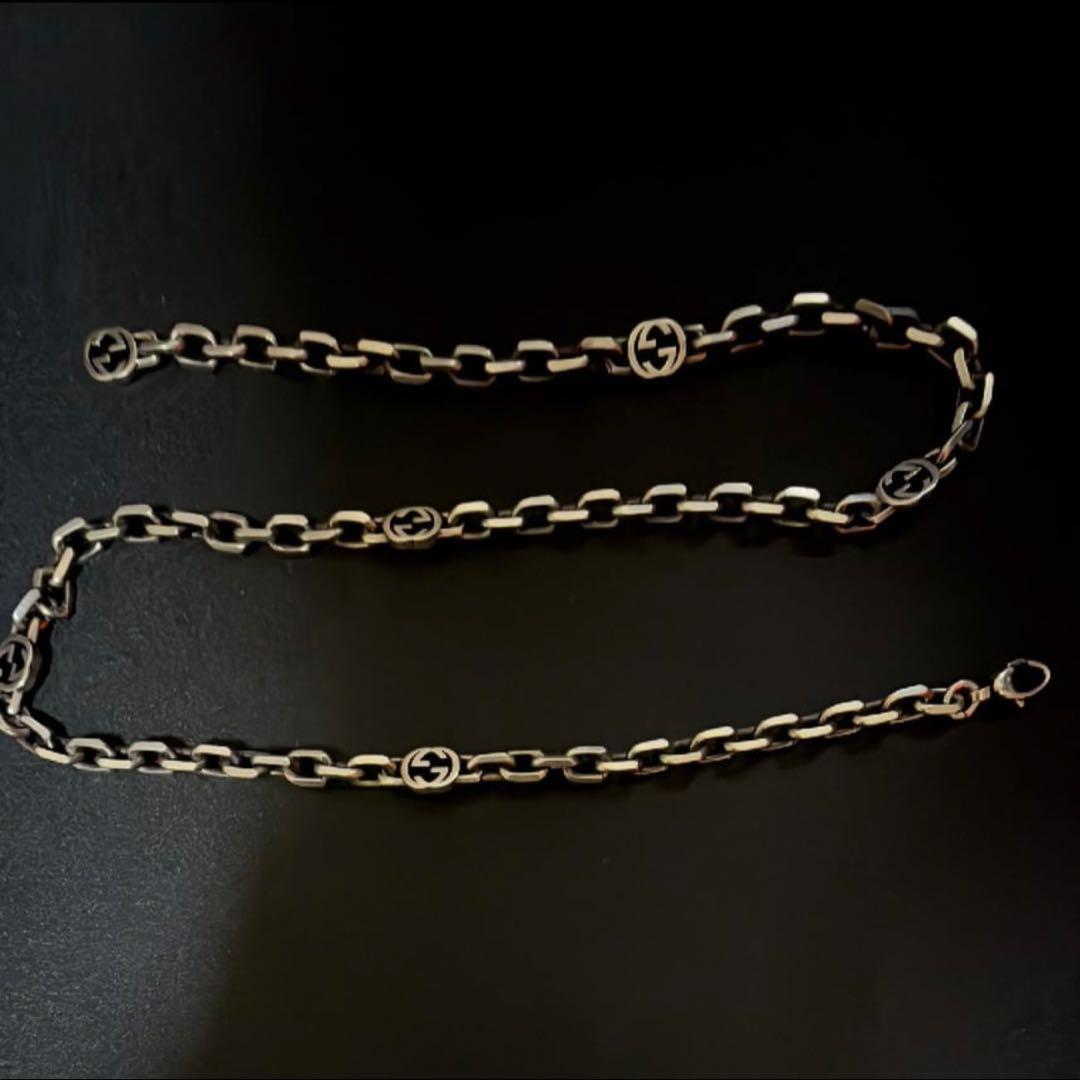 焼*め様 Gucci シルバー チェーンネックレス