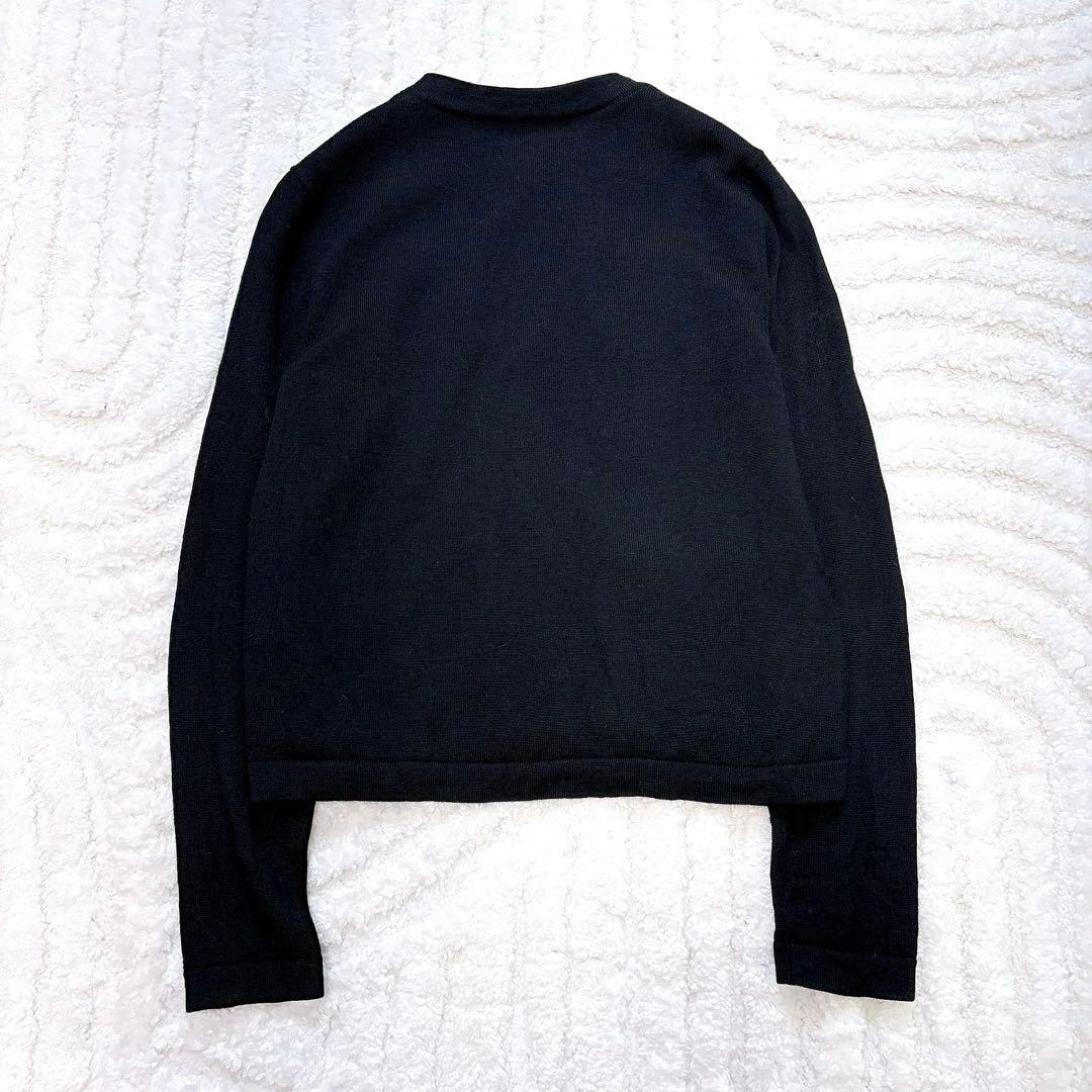 美品✨トリーバーチ　シルク/ウール　花柄カーディガン　ロゴボタン