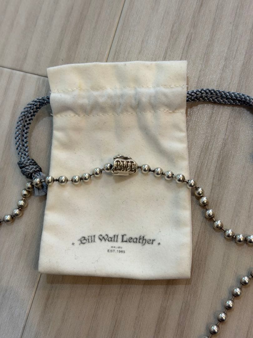 Bill Wall Leather シルバー ネックレス ボールチェーン　スカル