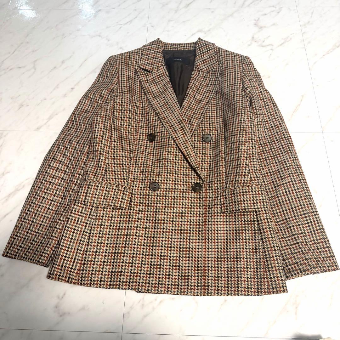 【未使用】完売品✨️アルアバイル リオペルカラーチェックダブルジャケット