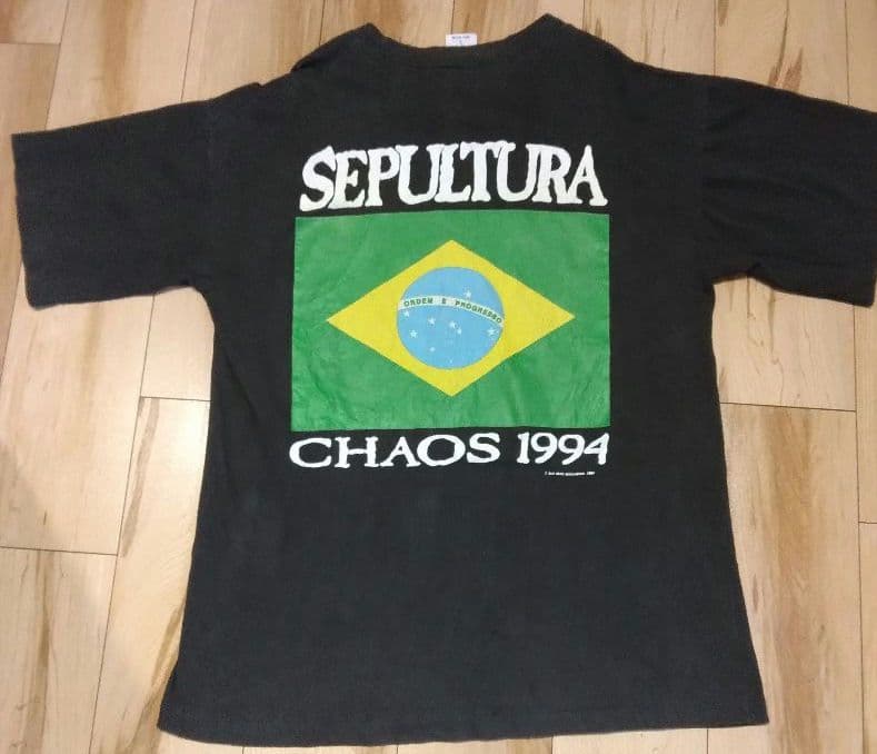 【K】Sepultura Tシャツ 94年購入 Lサイズ ブラック　90s