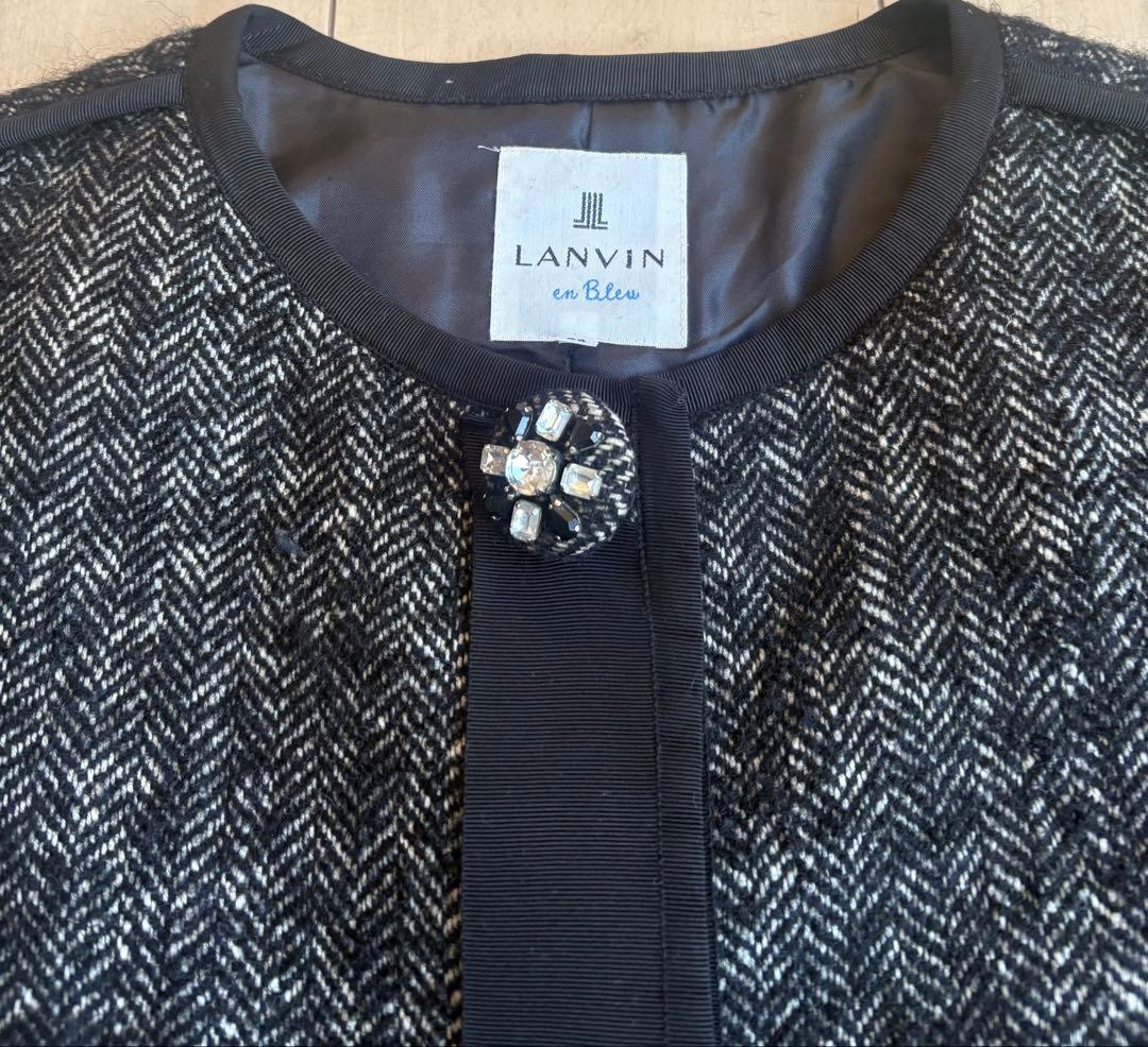 LANVIN en Bleu⚫︎ツイードコートsize38