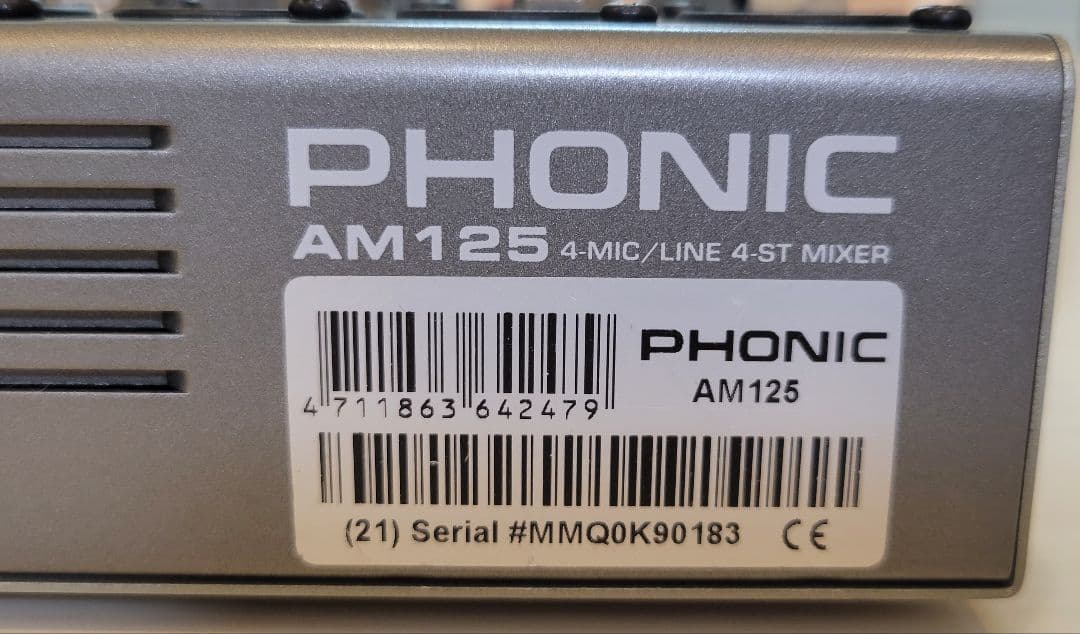 【美品PHONIC AM125】 アナログミキサー アダプター無し