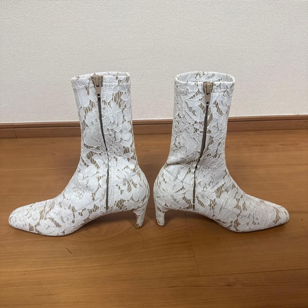 TSURU by MARIKO OIKAWA レース ホワイト ブーツ