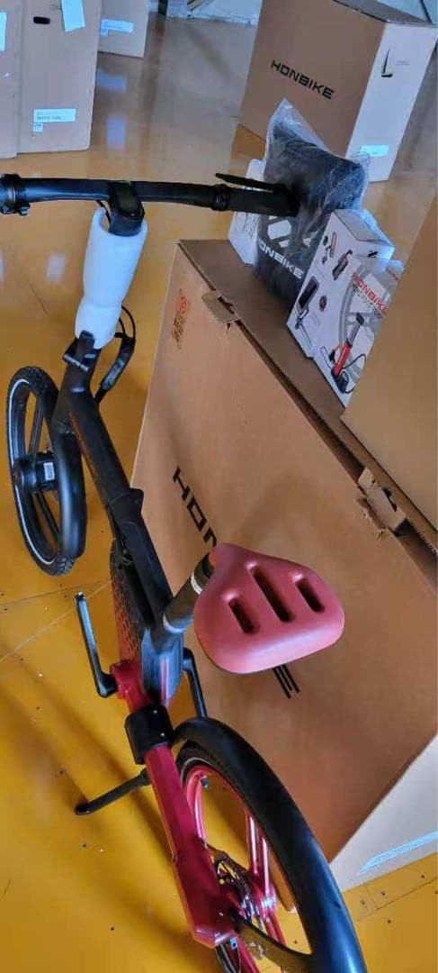 【新品未開封】Honsbike 電動アシスト自転車 スポーツタイプ 黒/赤