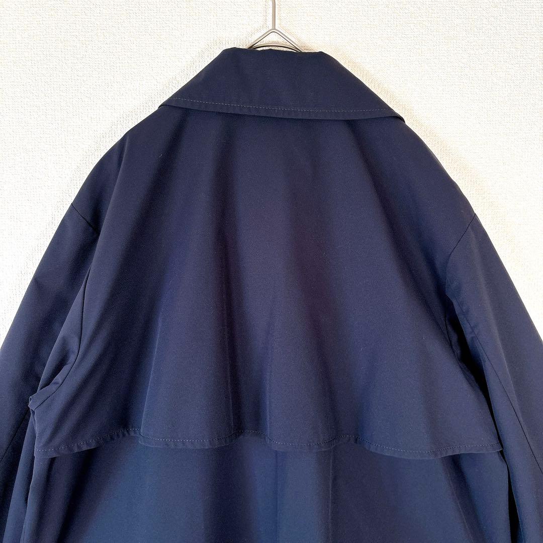 極美品✨大きい 15号 3L リフレクト 撥水 ショートトレンチコート ネイビー