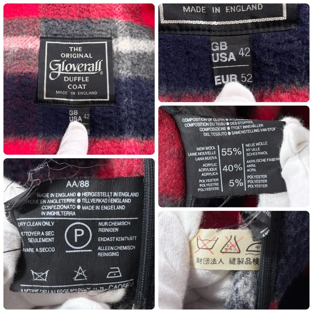 Gloverall　グレー ダッフルコート ウールブレンド　サイズ42