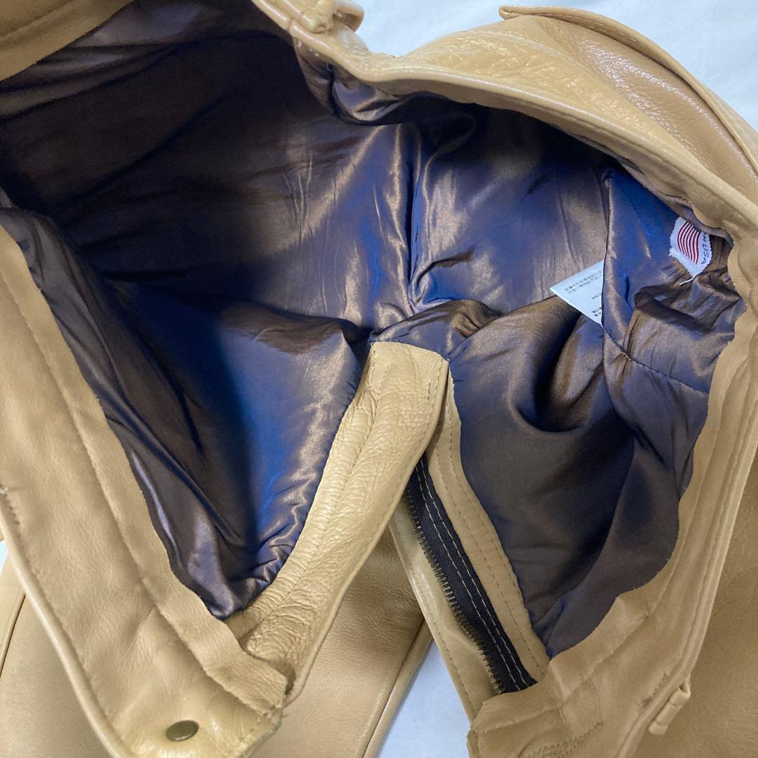 【希少品】schott ショット USA製 レザー パンツ ベージュ 28インチ