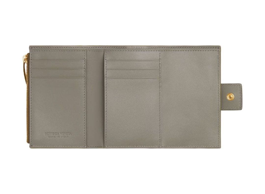【中古】日本限定 BOTTEGA VENETA パイソン 三つ折り財布