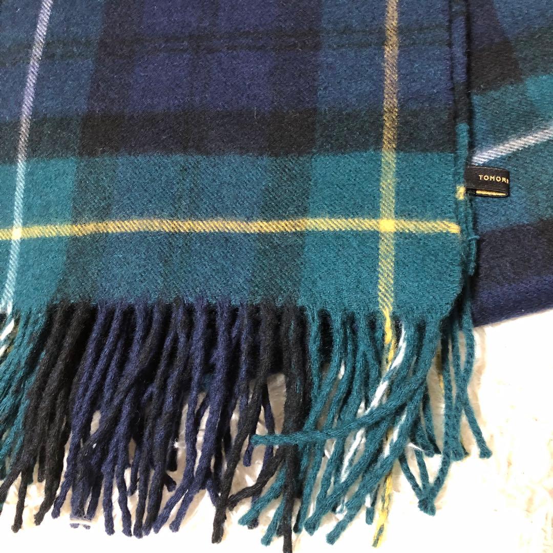 美品　トゥモローランド　カシミヤ　大判ストール　チェック　マフラー