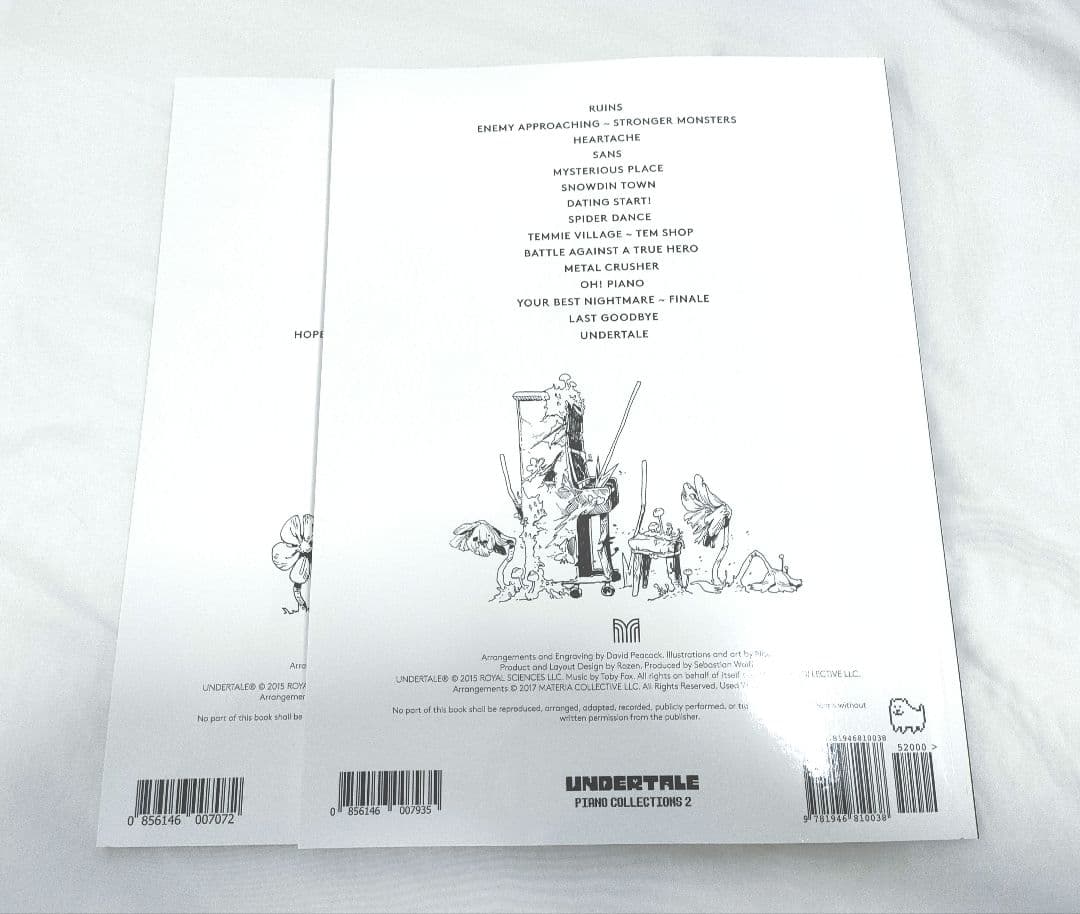 楽譜　UNDERTALE　PIANO COLLECTIONS　2冊セット