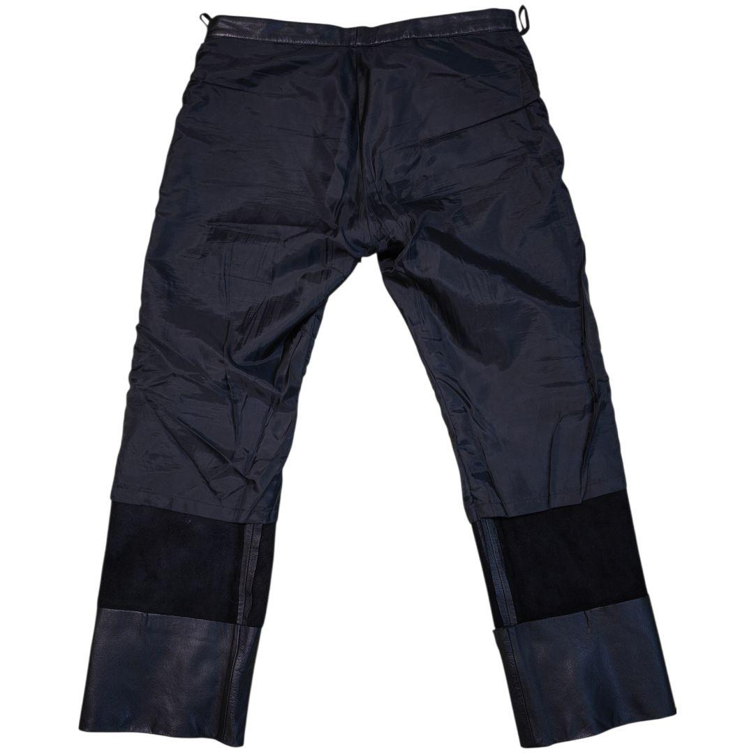 【美品】PRMS レザーパンツ 本革 牛革 黒 36