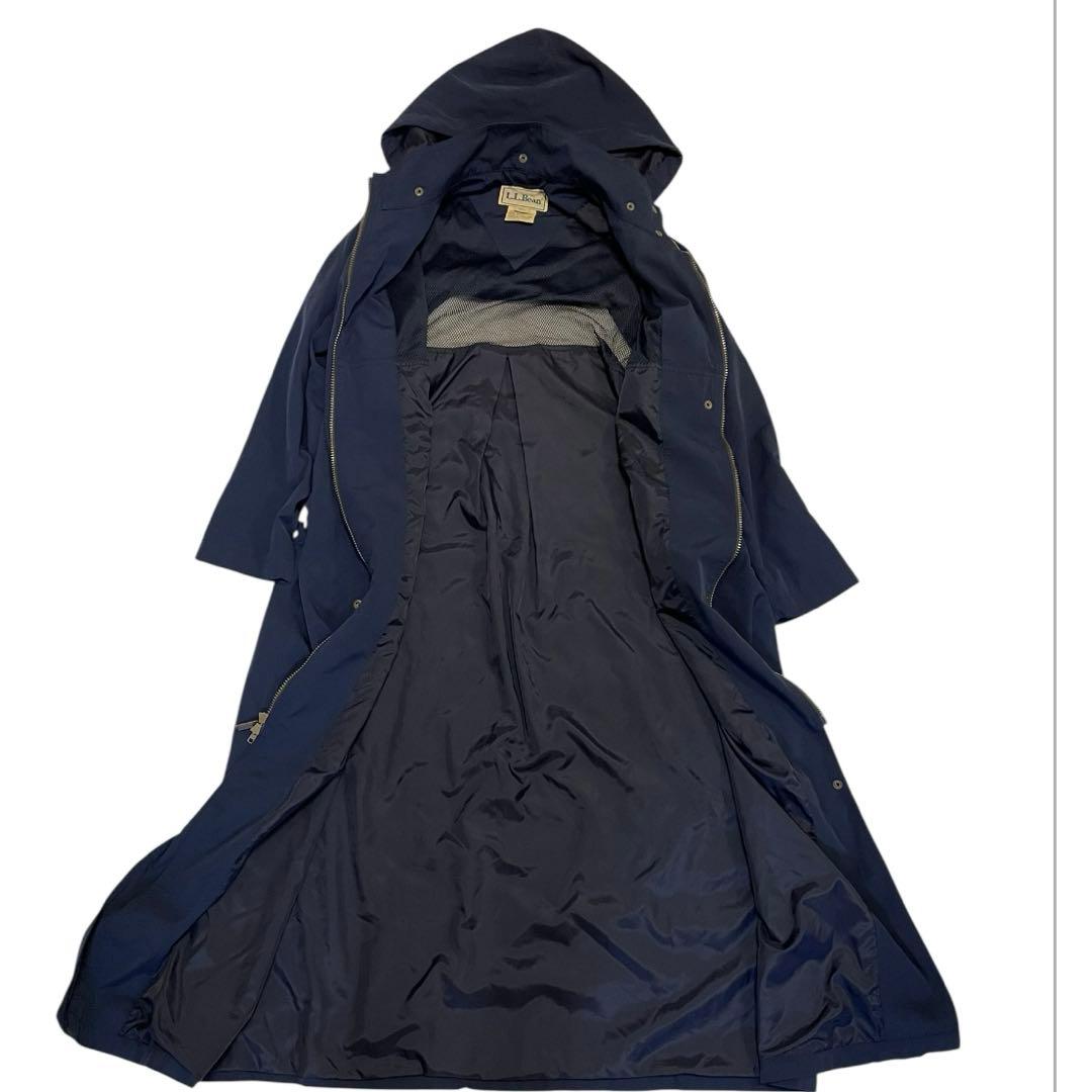L.L.Bean ロングレインコート マウンテンパーカー ネイビー M 美品