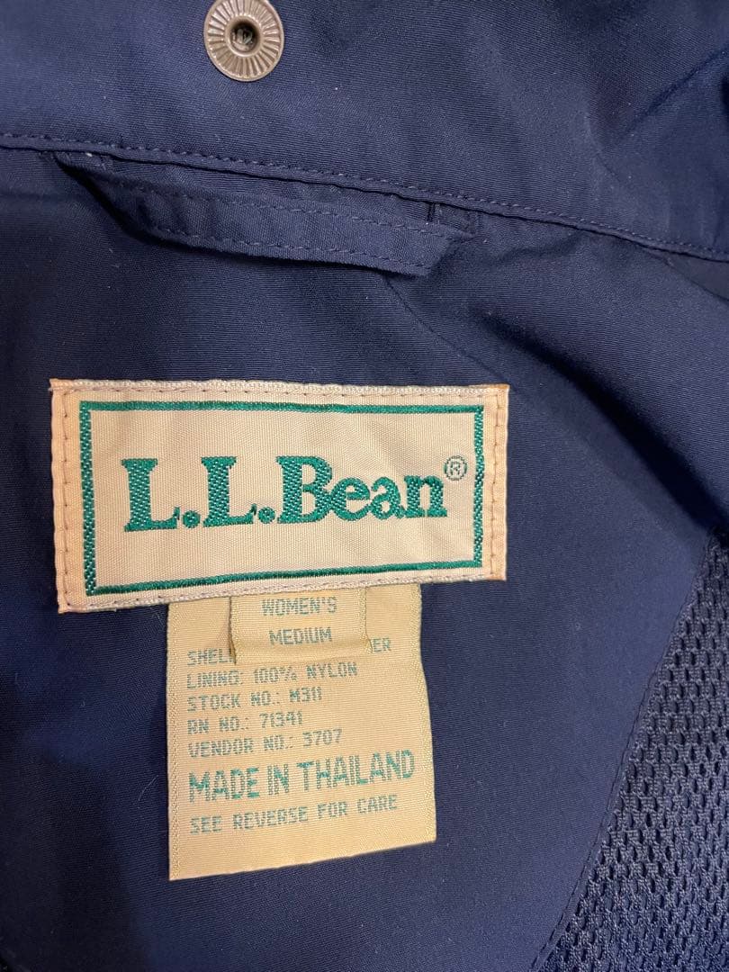 L.L.Bean ロングレインコート マウンテンパーカー ネイビー M 美品