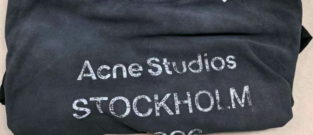 Acne Studios 1996ロゴ Tシャツ L定番 フェイデッドブラック