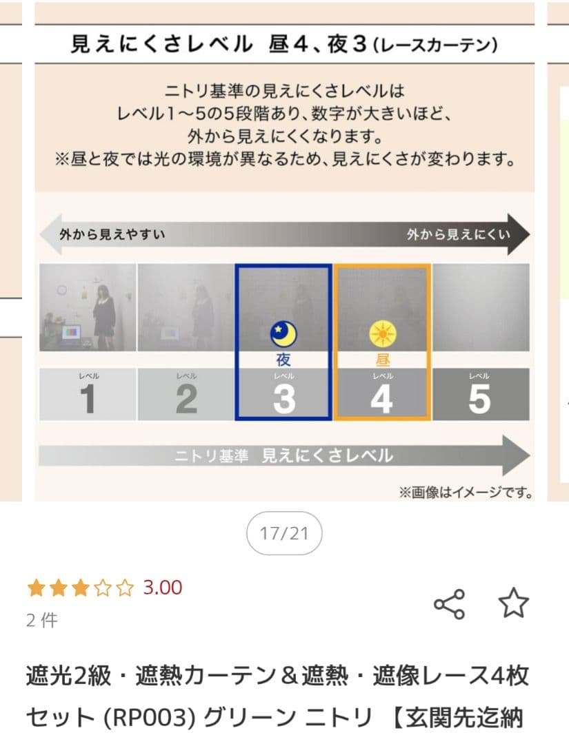 【カーテン8枚ニトリまとめ売り】遮光2級遮熱＆レース4枚×2 実寸212cm