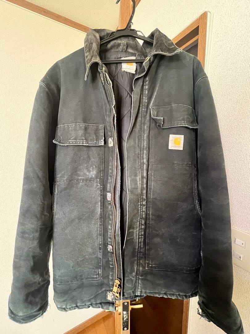 古着 Carhartt トラディショナルコート 希少カラー ダークグリーン