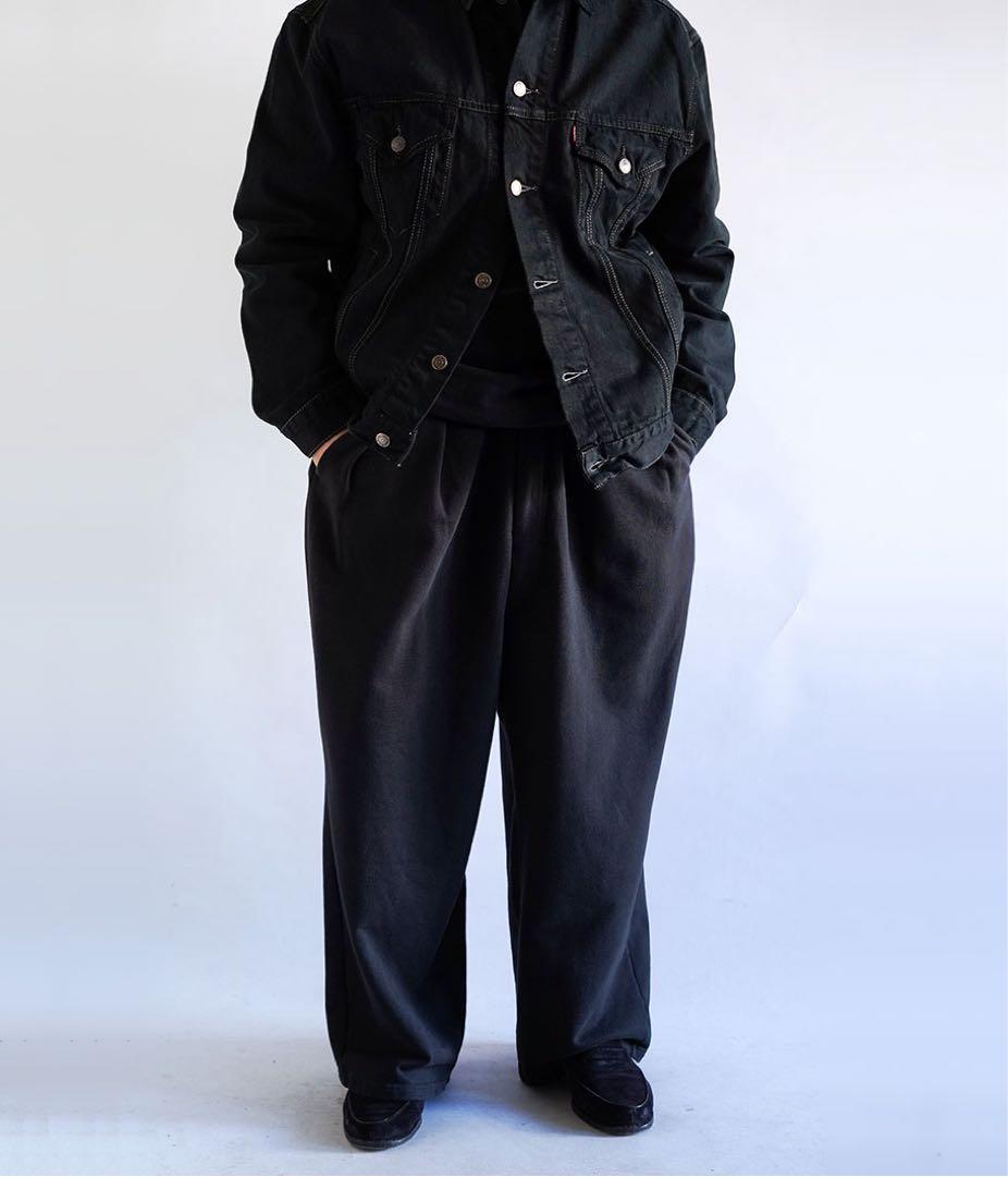 ANCELLM アンセルム TUCK SWEAT PANTS 黒 サイズ2