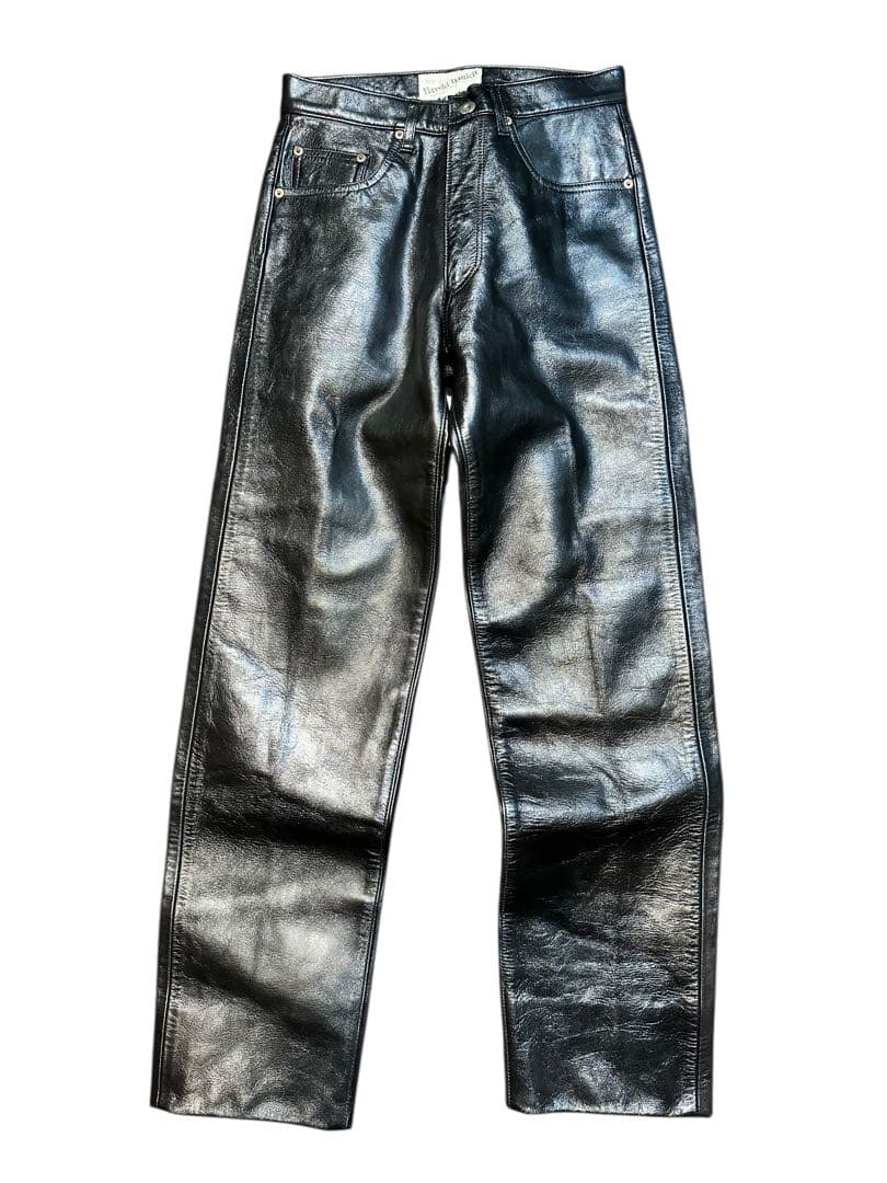 極美品！Harold Daniellホースハイド 馬革 本革レザーパンツ M