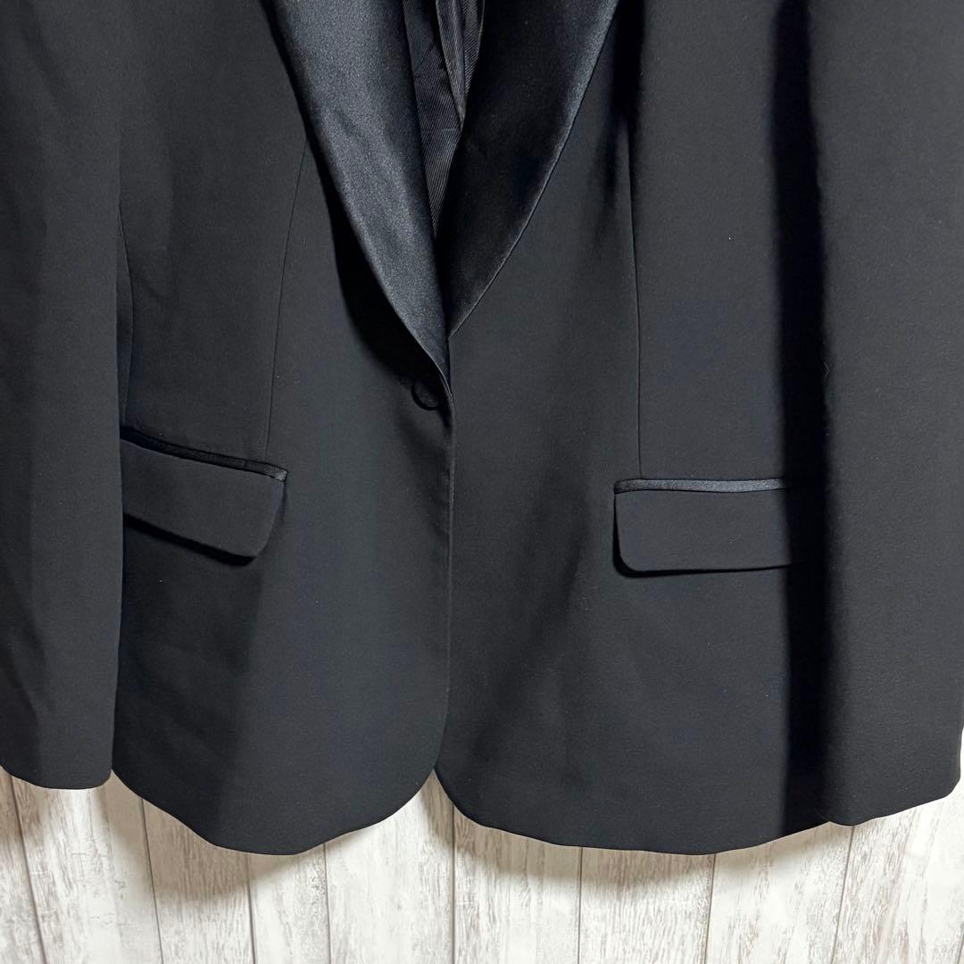 【美品】ZARA ザラ タキシード ジャケット ショールカラー ブラック XL