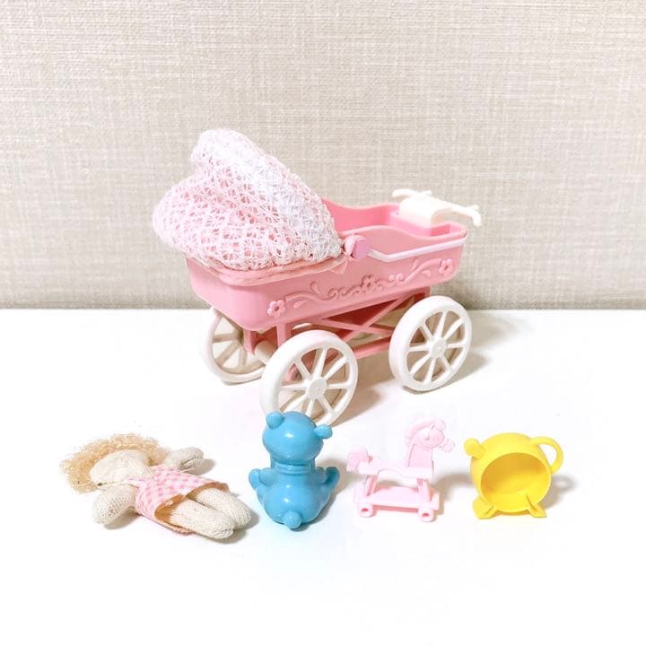当時品 レア 平成レトロ バービー人形 とことこ動く ケリーちゃん ベビーカー