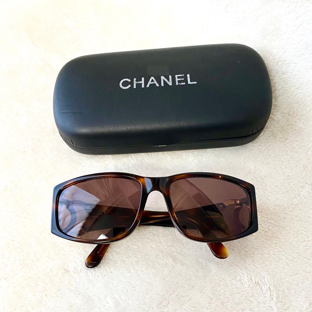 CHANEL シャネル ココマーク CC サングラス ブラウン べっ甲柄 ケース