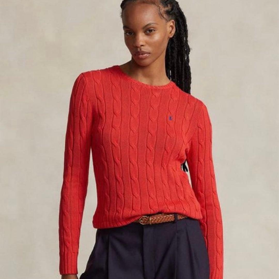 Polo Ralph Lauren ケーブルニット M 現行QRタグ