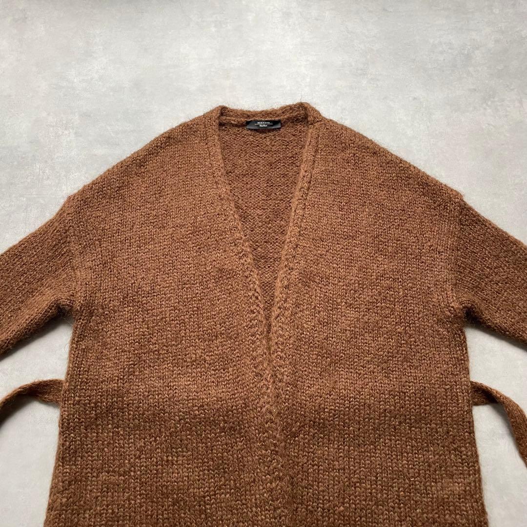 【美品】MAXMARA ニットカーディガン マニュエラ ベルテットコート モヘア