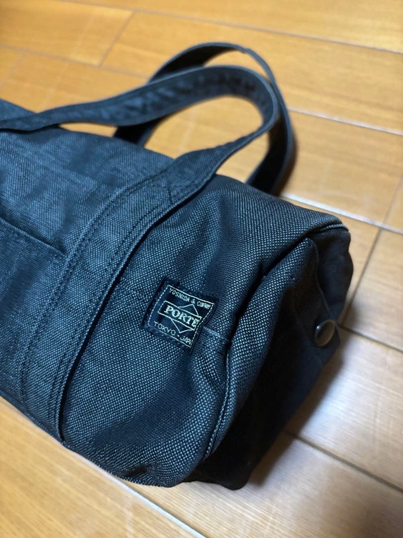 PORTER スモーキー ドラム ミニボストン 黒　ドラムバッグ