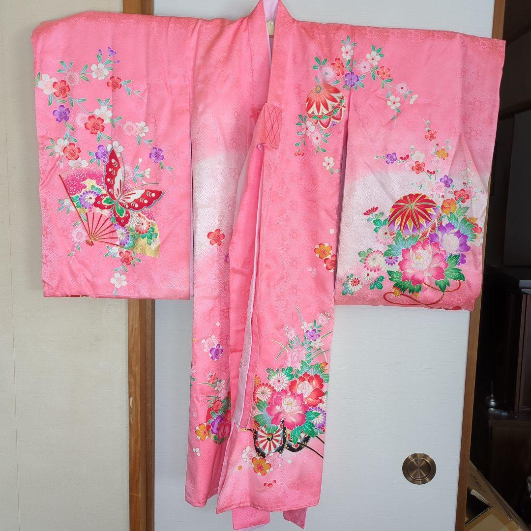 値下げお宮参り　ピンク晴れ着