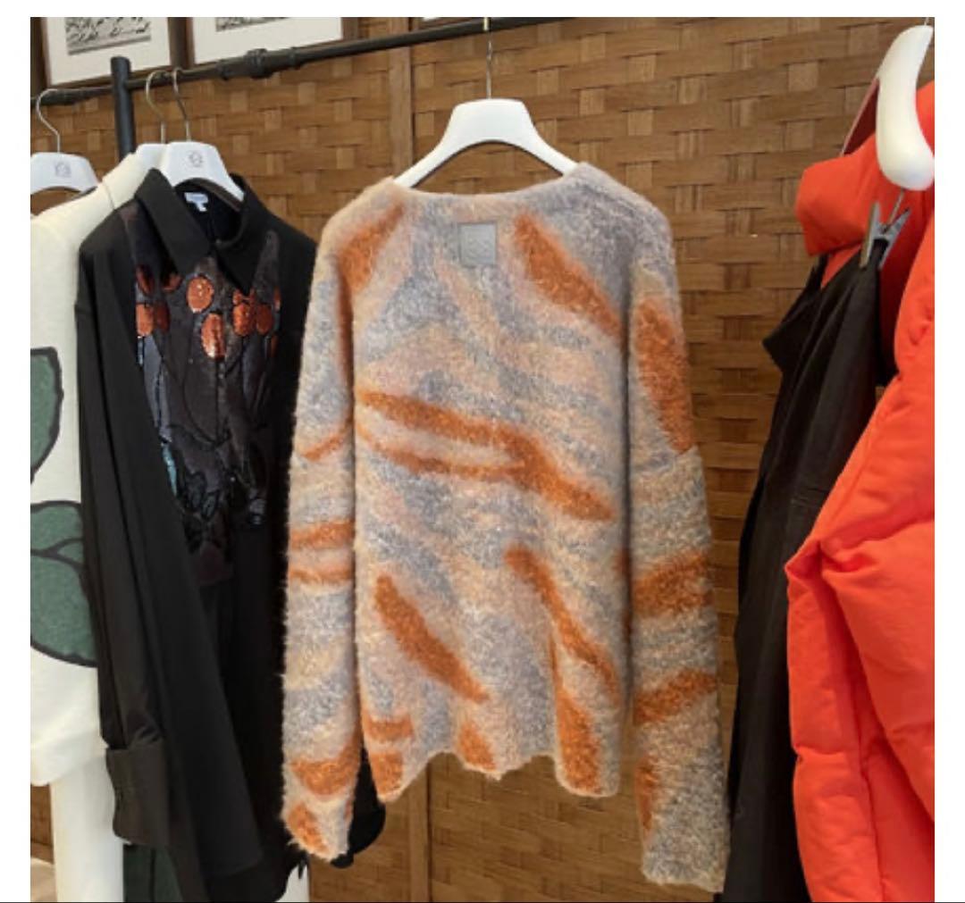 LOEWE ロエベ　カーディガン ニット　グレー・オレンジ　L 未使用