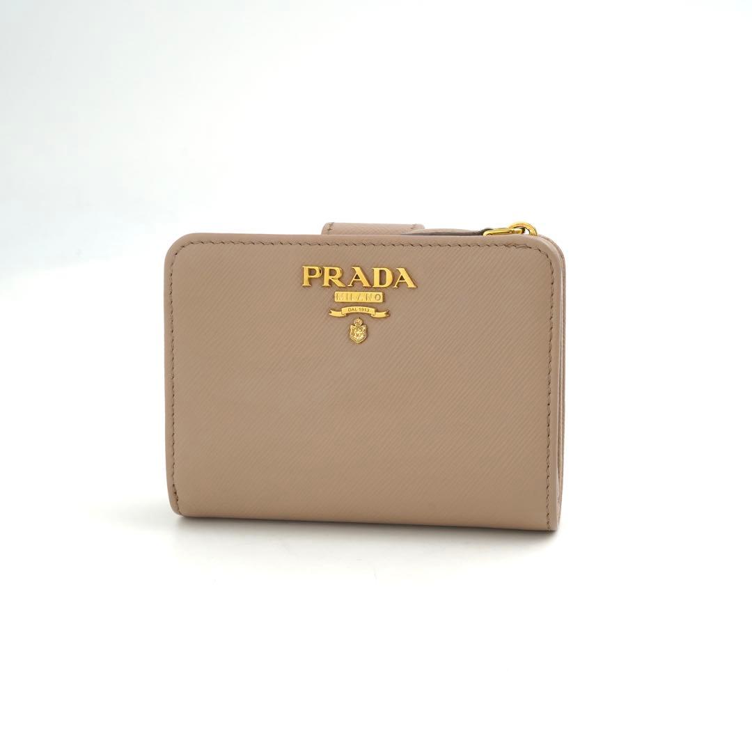 ✨新品未使用・箱保証書付き✨　PRADA ミニ財布　サフィアーノレザー　L字
