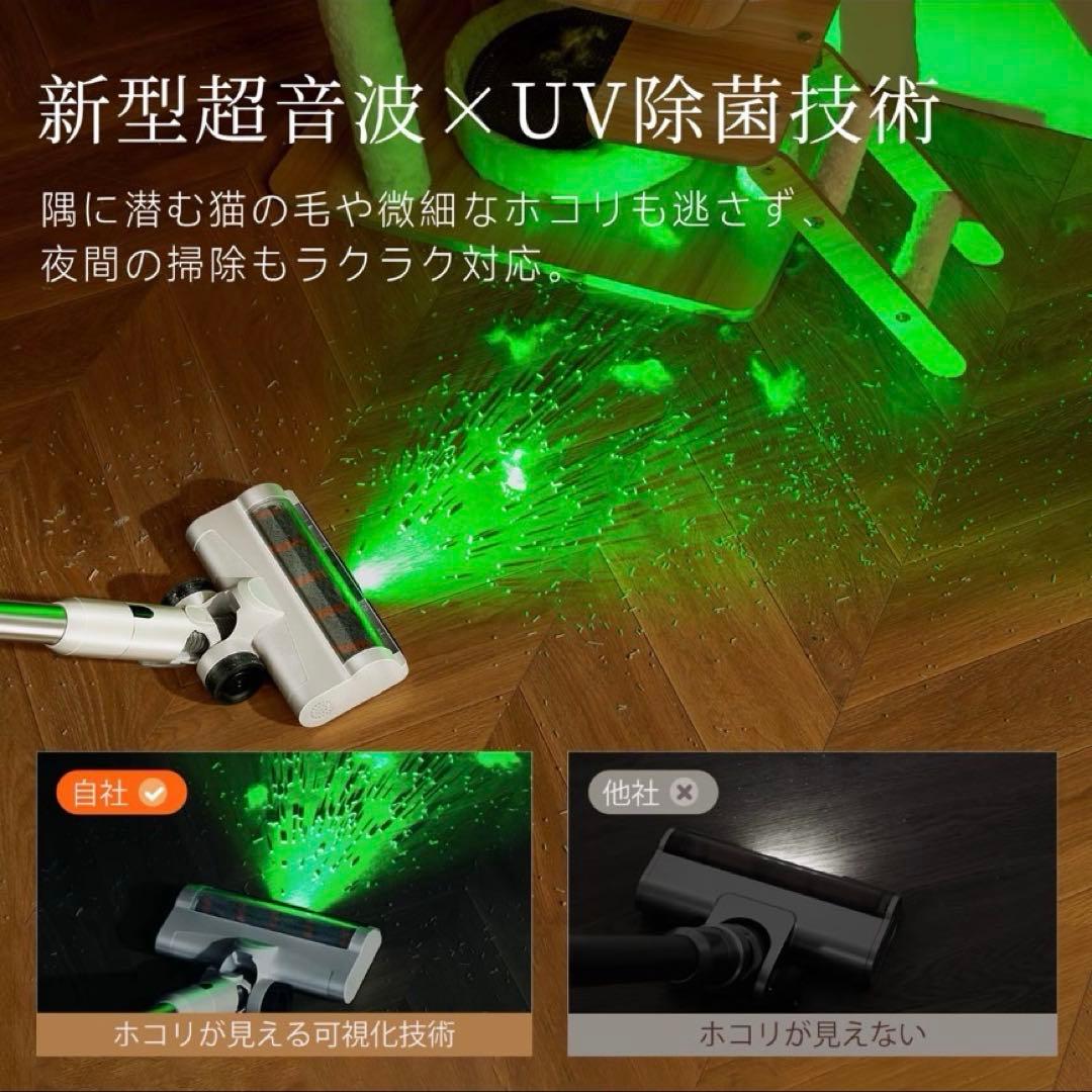UWANT V500 紙パック式 コードレス 自動ゴミ収集 掃除機