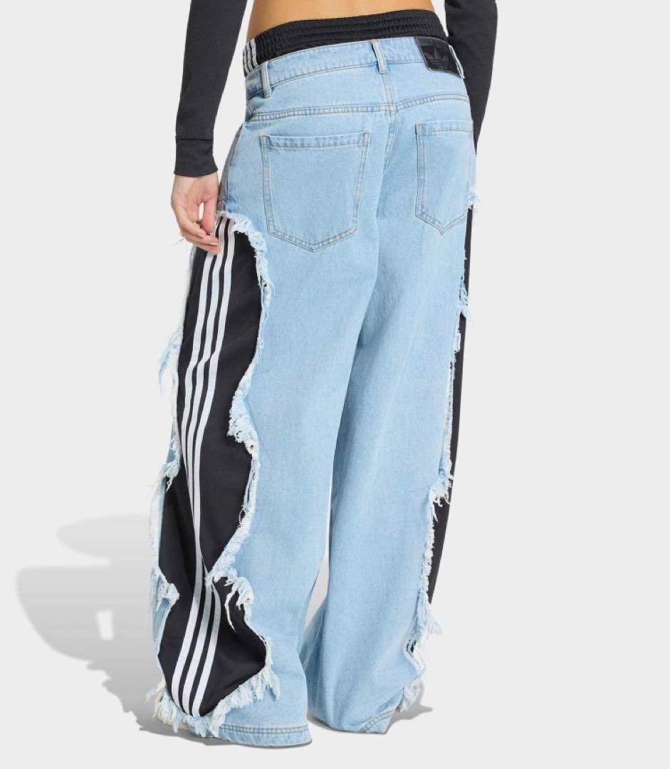 adidas ADILENIUM 5.0 デコンストラクテッド デニムパンツ M
