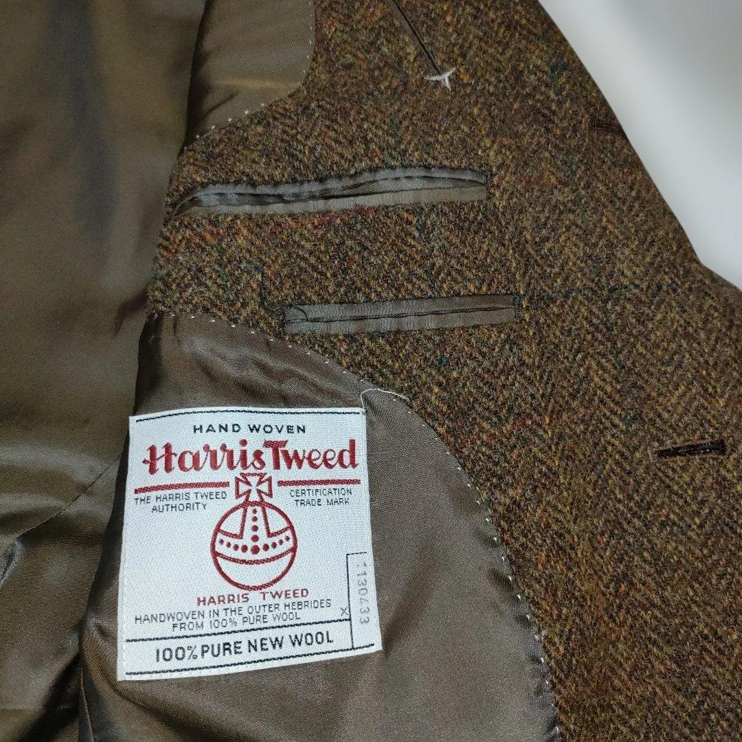 Harris Tweed ハリスツイード 　ジャケット　ヘリンボーン　茶