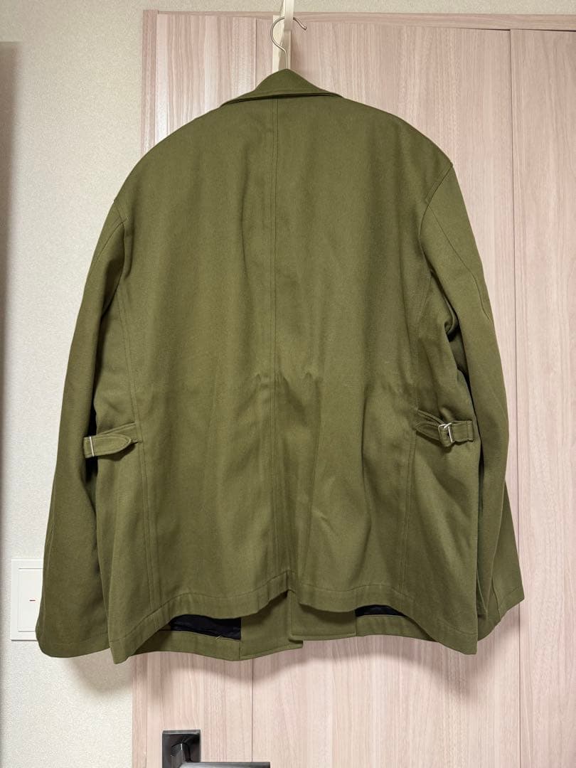 TOHNAI コットンウールツイル　比翼ブルゾンジャケット