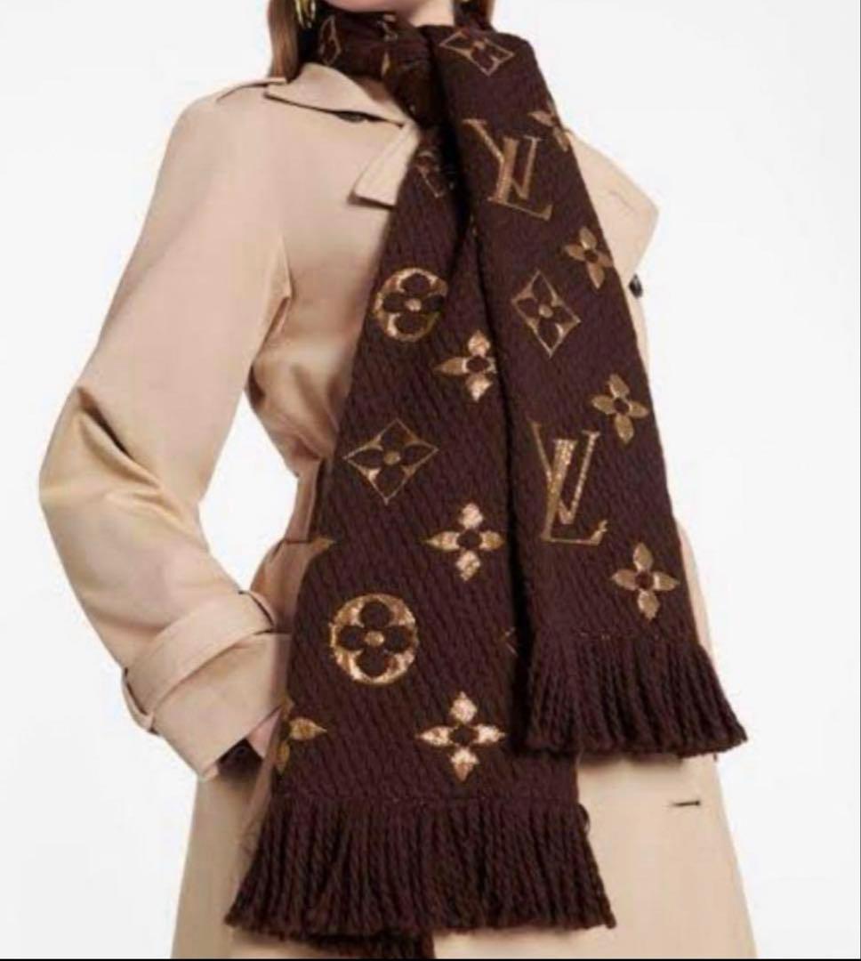 LOUIS VUITTON ブラウンマフラー 箱付き