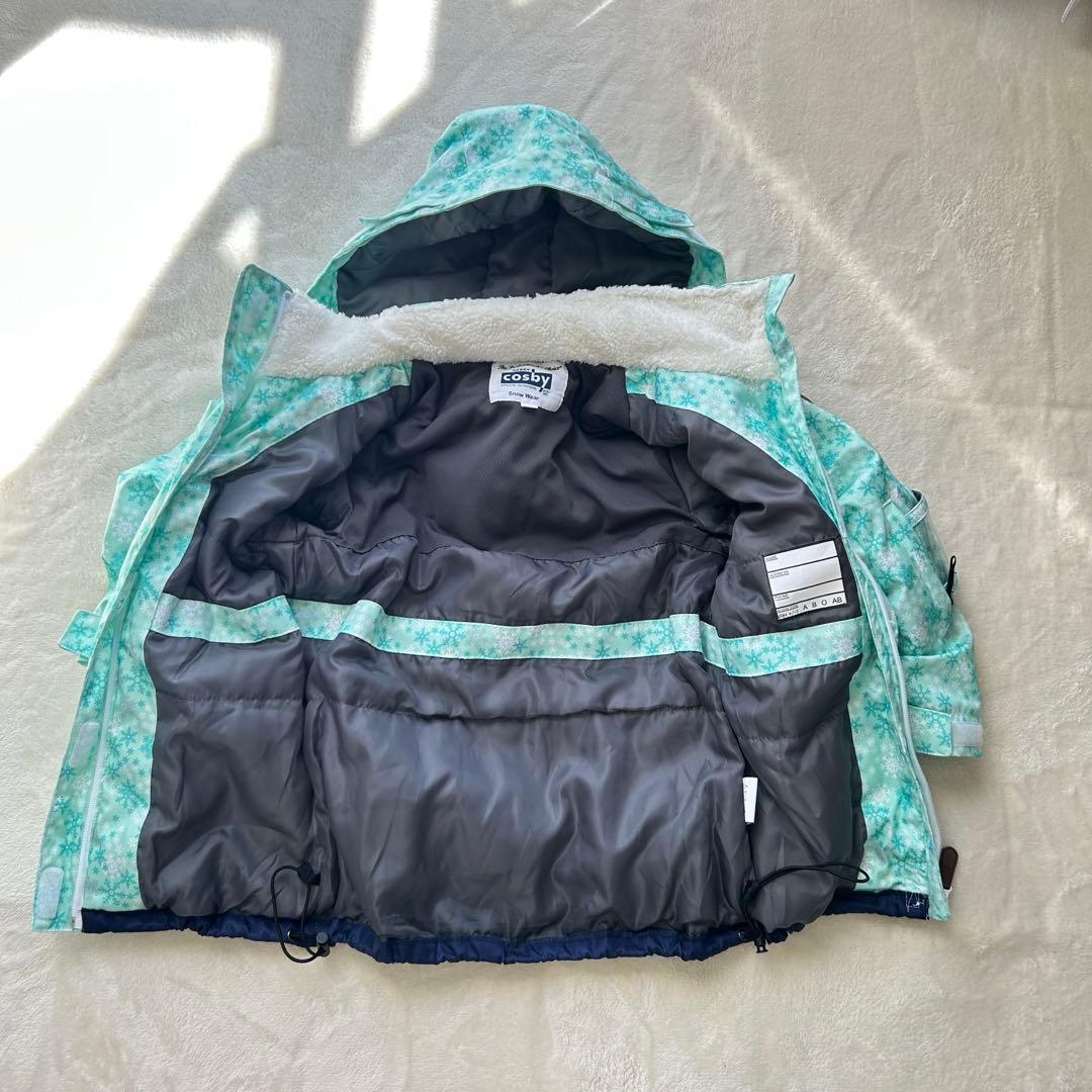♡cosby♡美品　スキーウェア　130 女の子　上下セット　雪　ミントグリーン