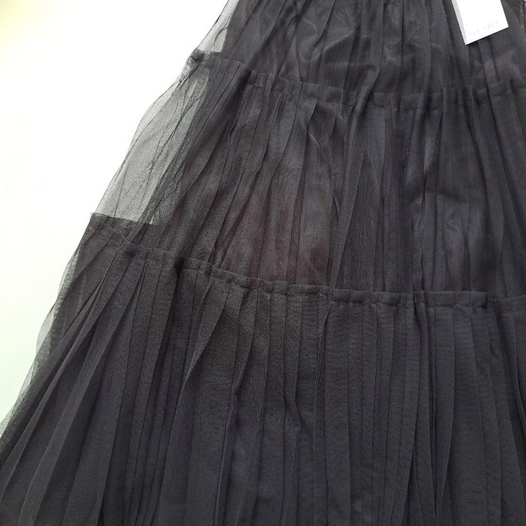 miwa●新品タグ付●スタンブリーチュールプリーツレイヤード47300円