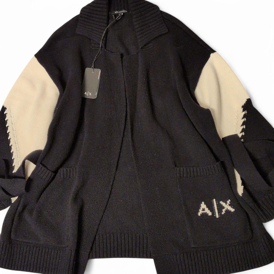 未使用　A|X　バイカラーガウンカーディガン　オーバーサイズ　ベルト　芸能人着用
