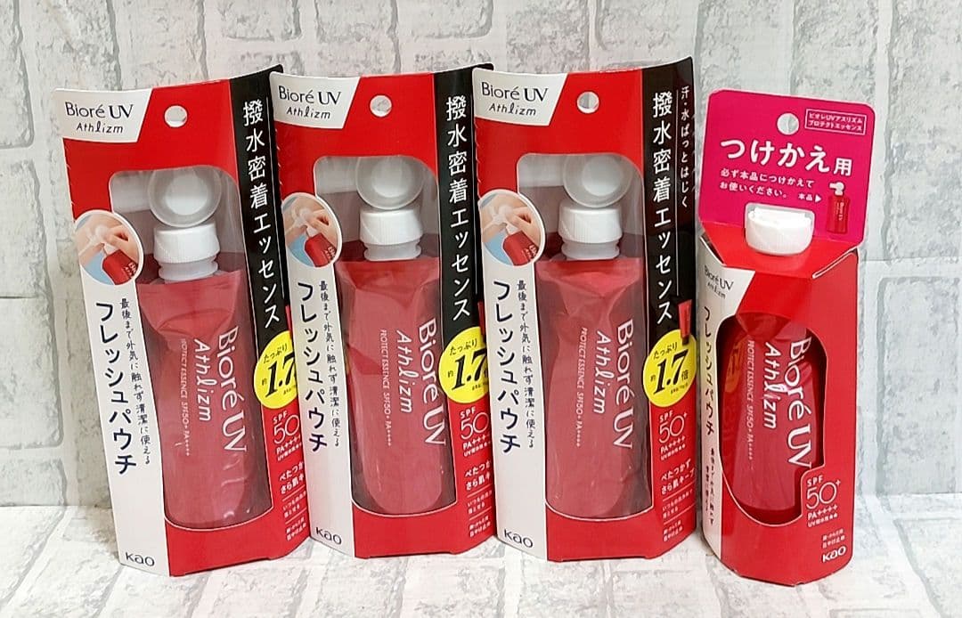Biore UV アスリズム　パウチタイプ　本体　つけかえ 4点セット