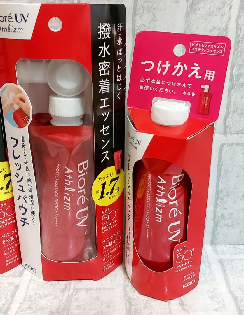 Biore UV アスリズム　パウチタイプ　本体　つけかえ 4点セット